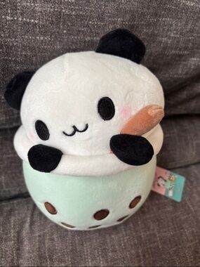 Takashoji Panda Tapioca & Boba Drink Plush 5”